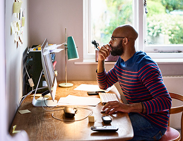 man using computer