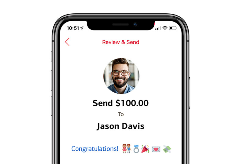 how to send money on bank of america app