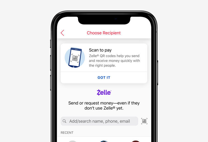 zelle qr code bank of america